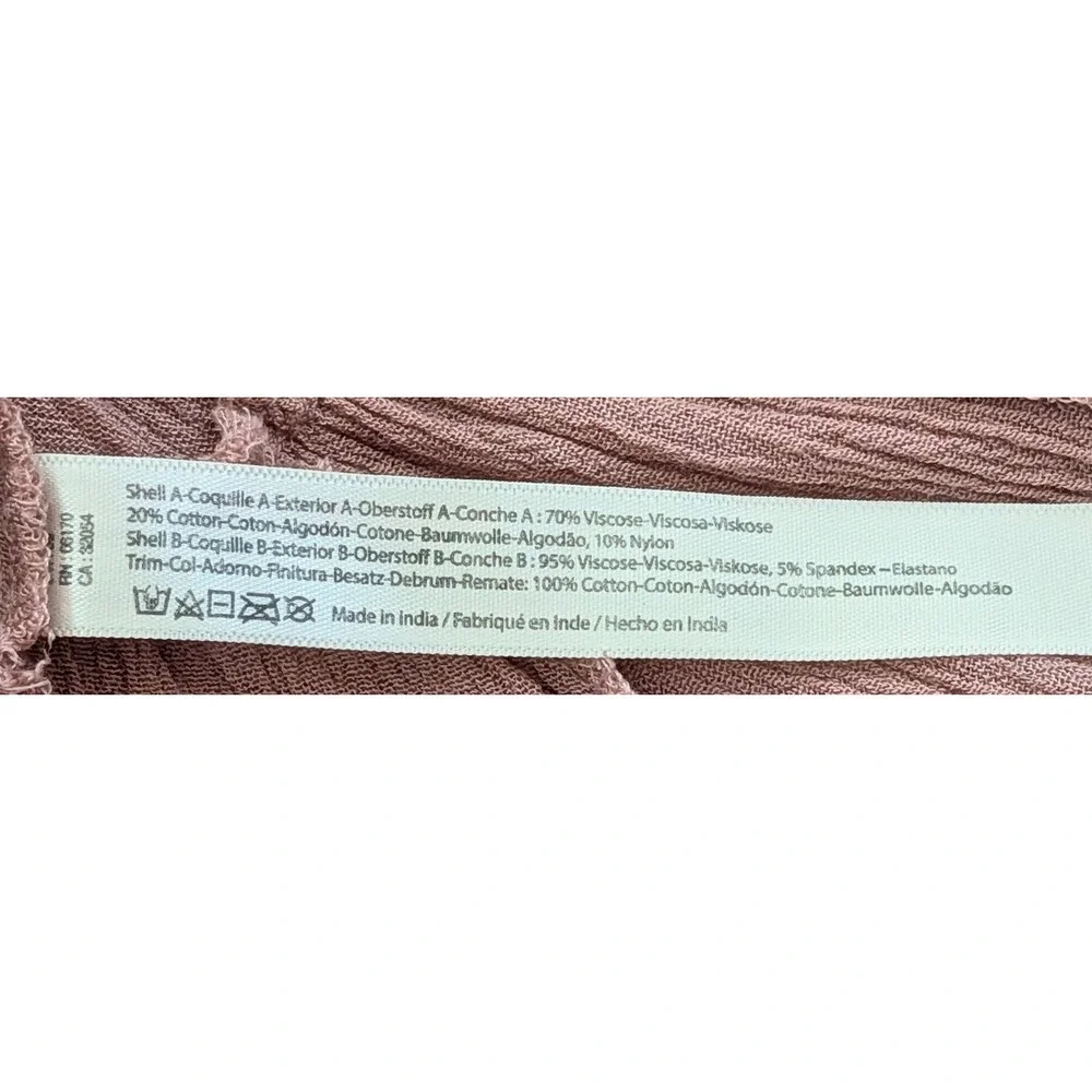 Free People FP One Adelia Slip Dress Lace Rose Blush Pink Small S